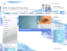 Tablet Screenshot of nimscollegeofnursing.com